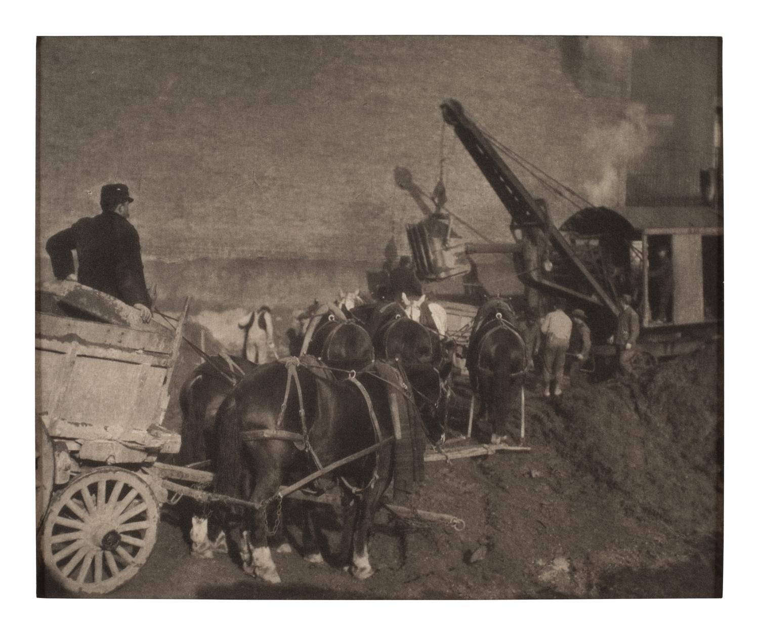 The Swimming Lesson and Excavating-New York (two works from Camera Work ), 1911