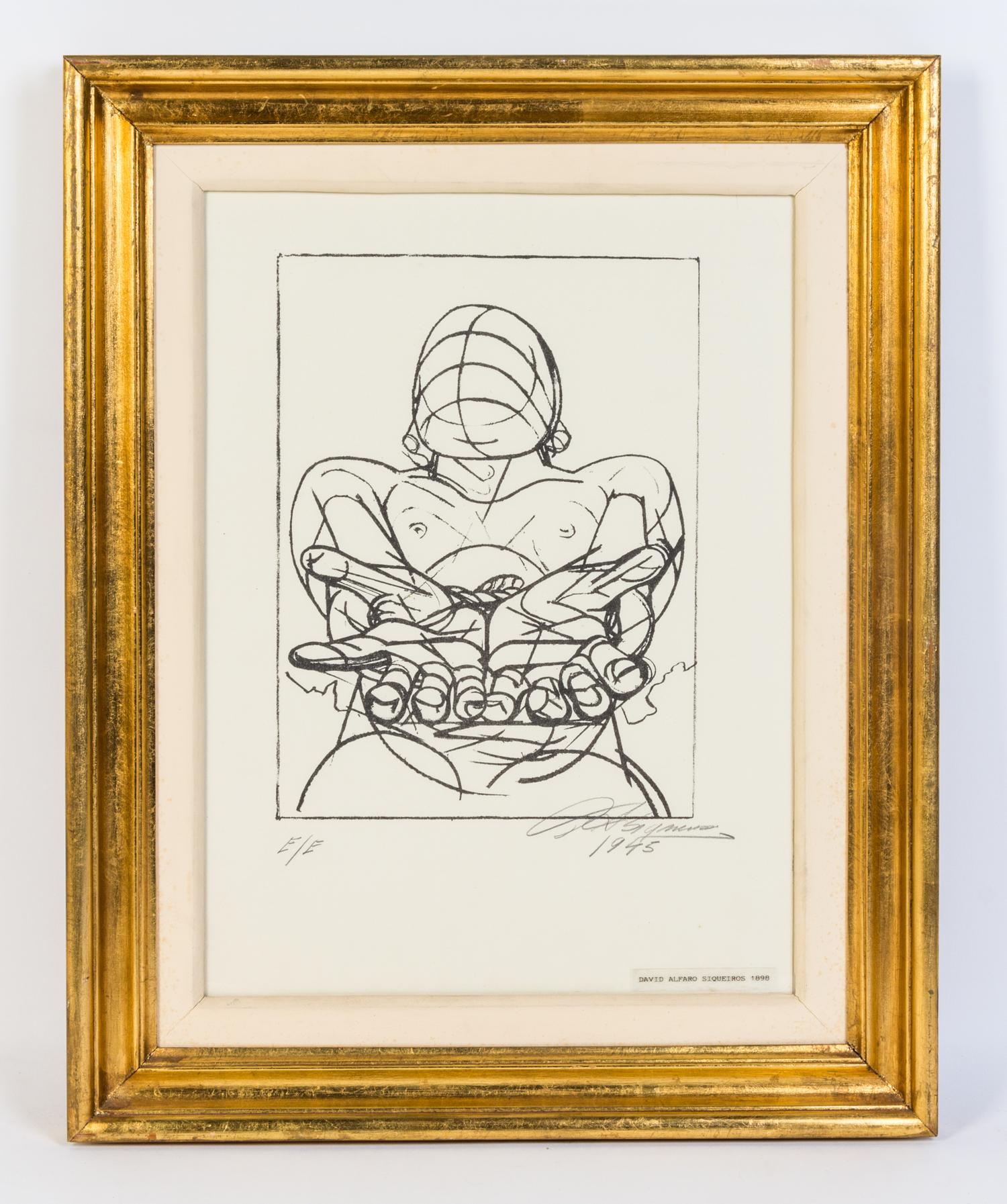 David Alfaro Siqueiros, (Mexican, 1896-1974), Muestra Imagen Actual. Signed.
