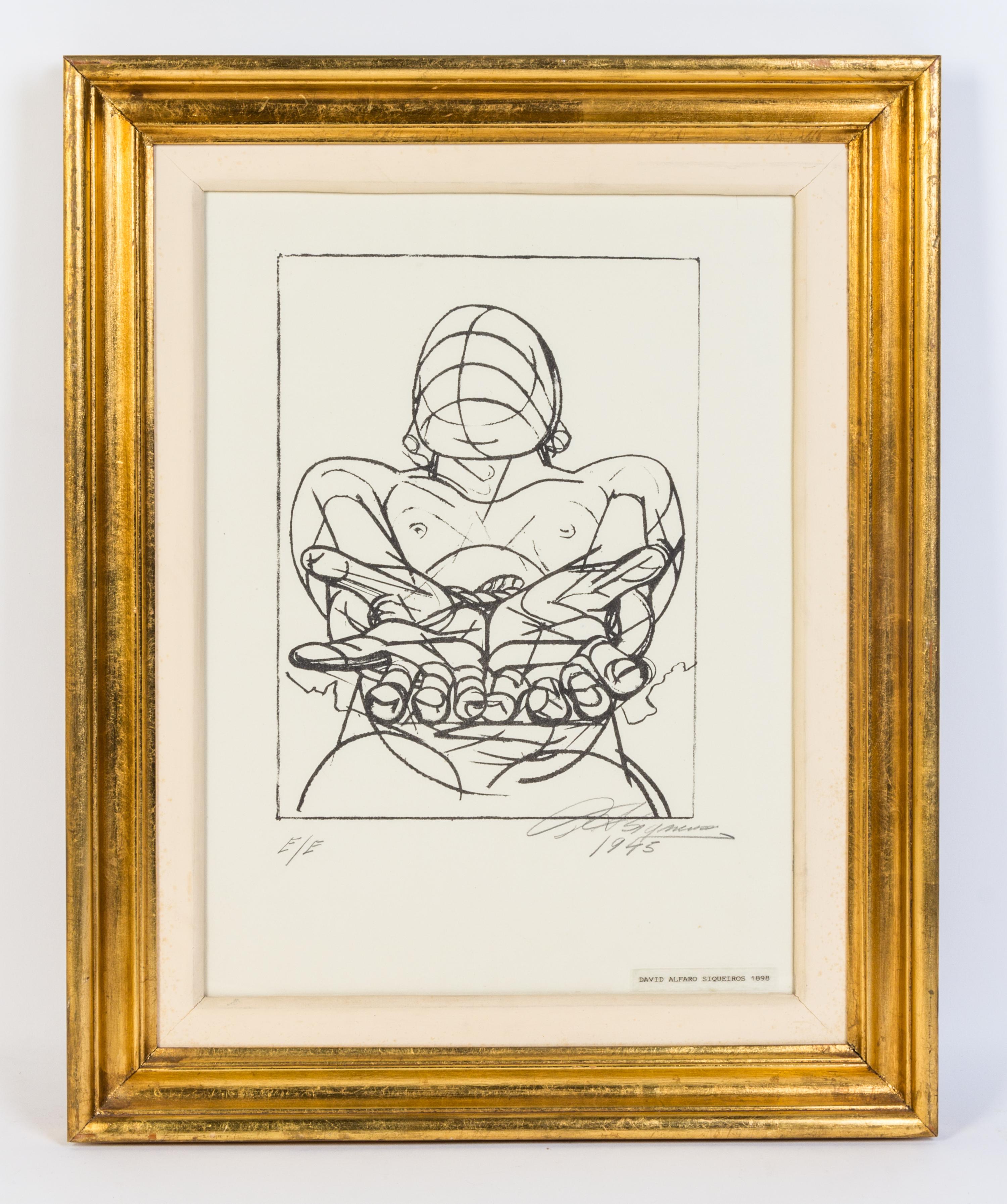 David Alfaro Siqueiros, (Mexican, 1896-1974), Muestra Imagen Actual. Signed.