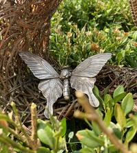 Two Silver Articulated Models of Insects
