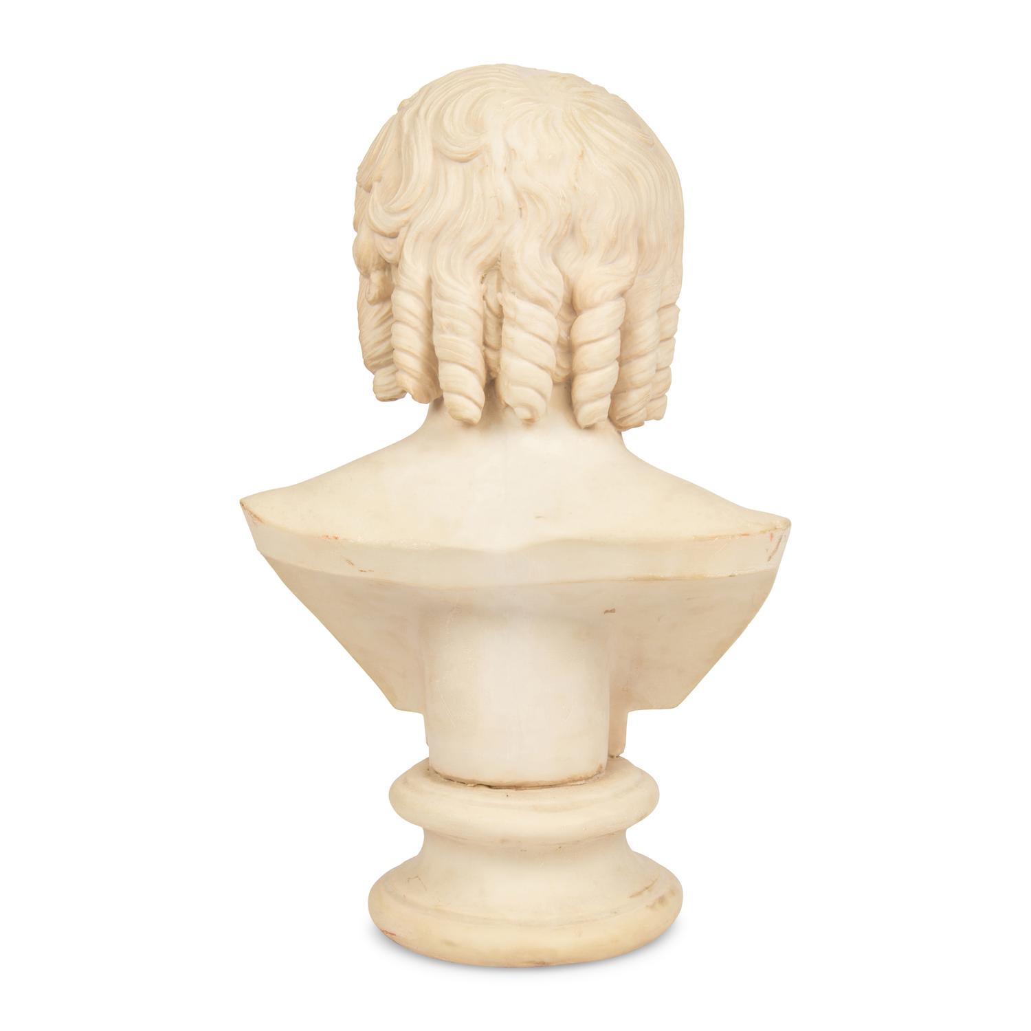 A Composition Marble Bust of Antinous