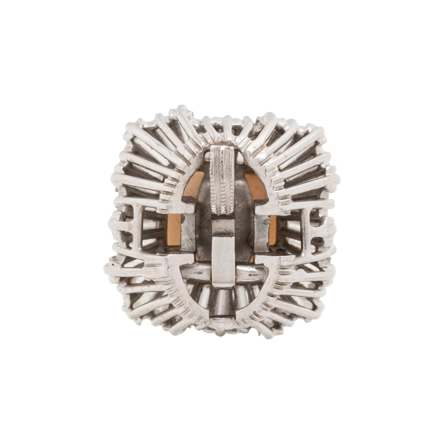 CULTURED SOUTH SEA PEARL AND DIAMOND CONVERTIBLE RING/PENDANT
