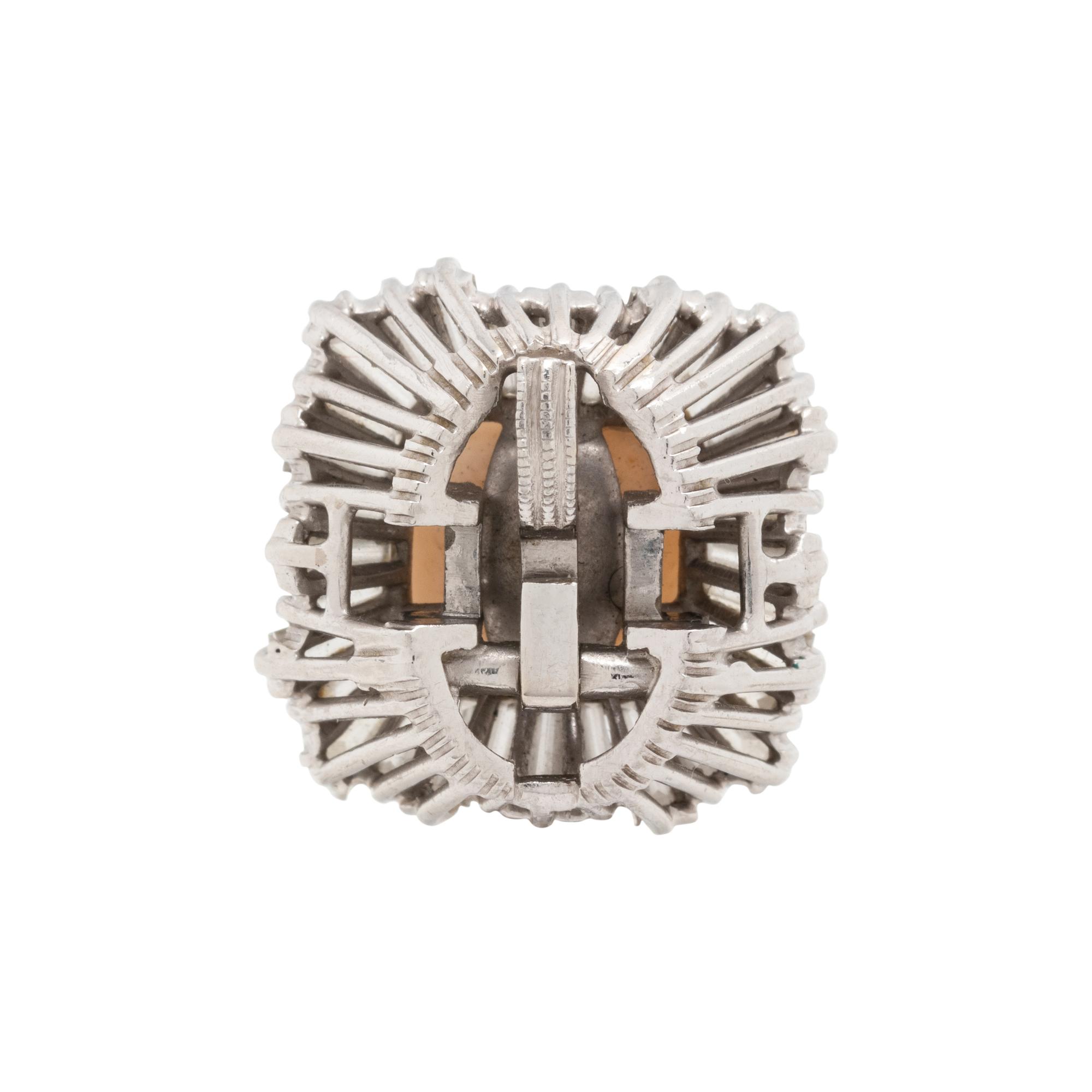 CULTURED SOUTH SEA PEARL AND DIAMOND CONVERTIBLE RING/PENDANT