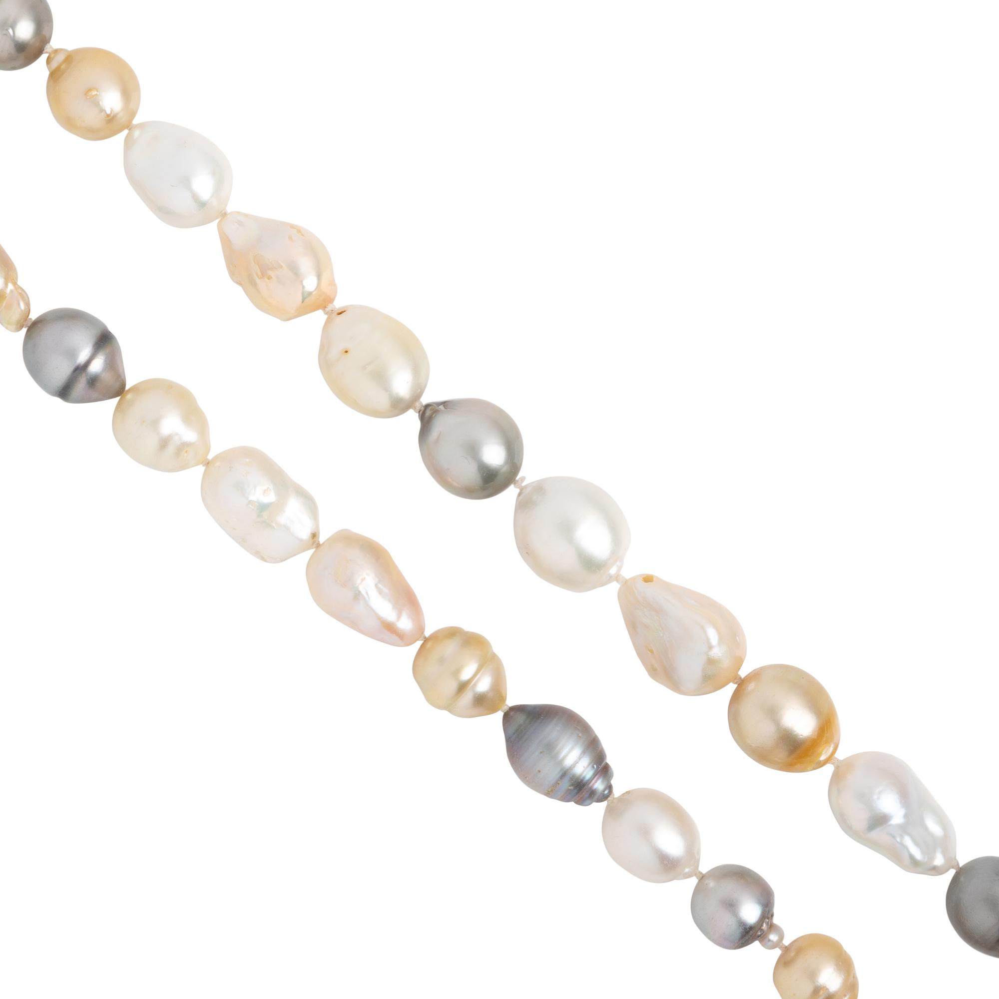 Baroque Multicolor Cultured Pearl Necklace