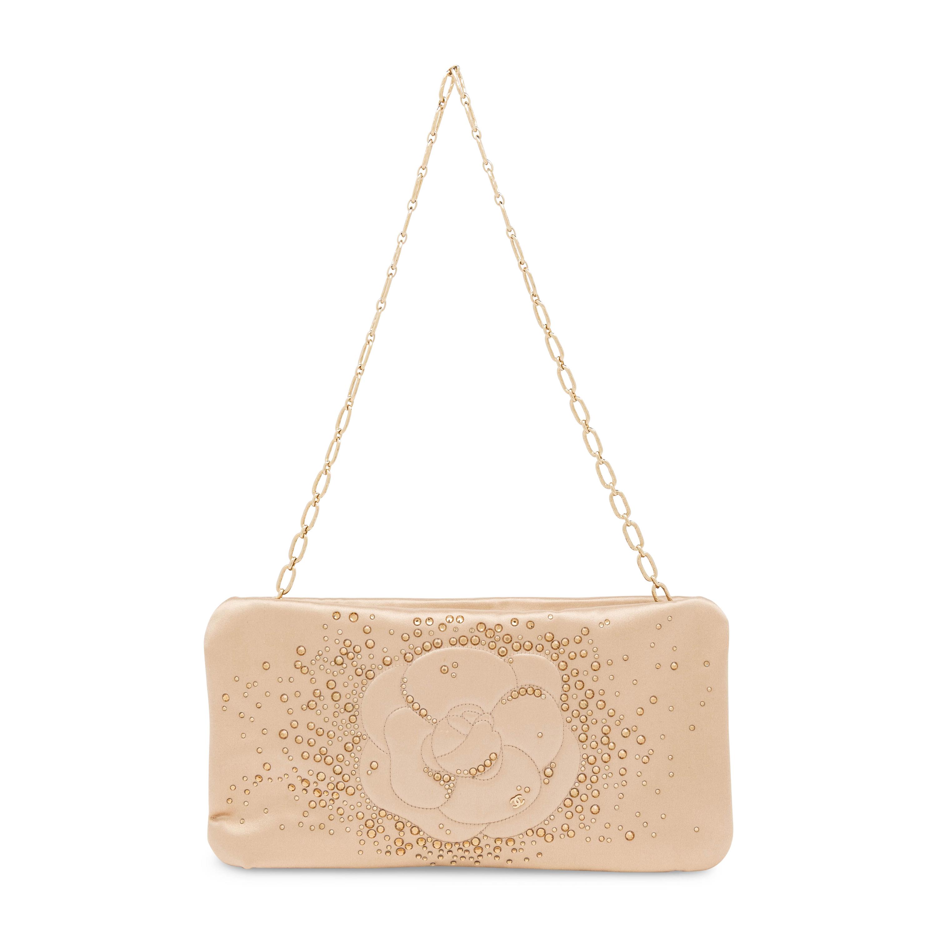 Chanel, Satin Diamante Camellia Bag