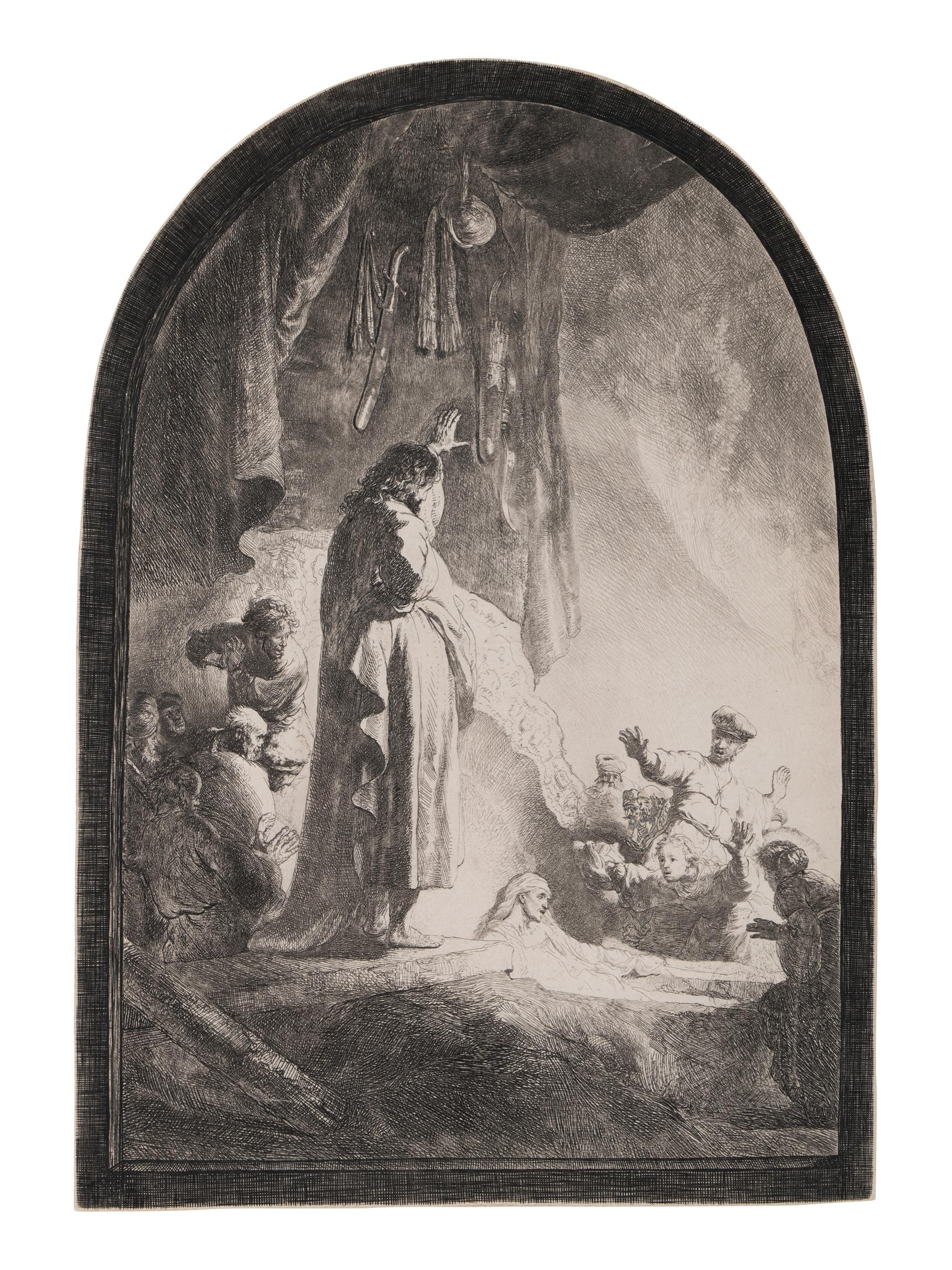 Raising of Lazarus: Larger Plate, ca. 1632