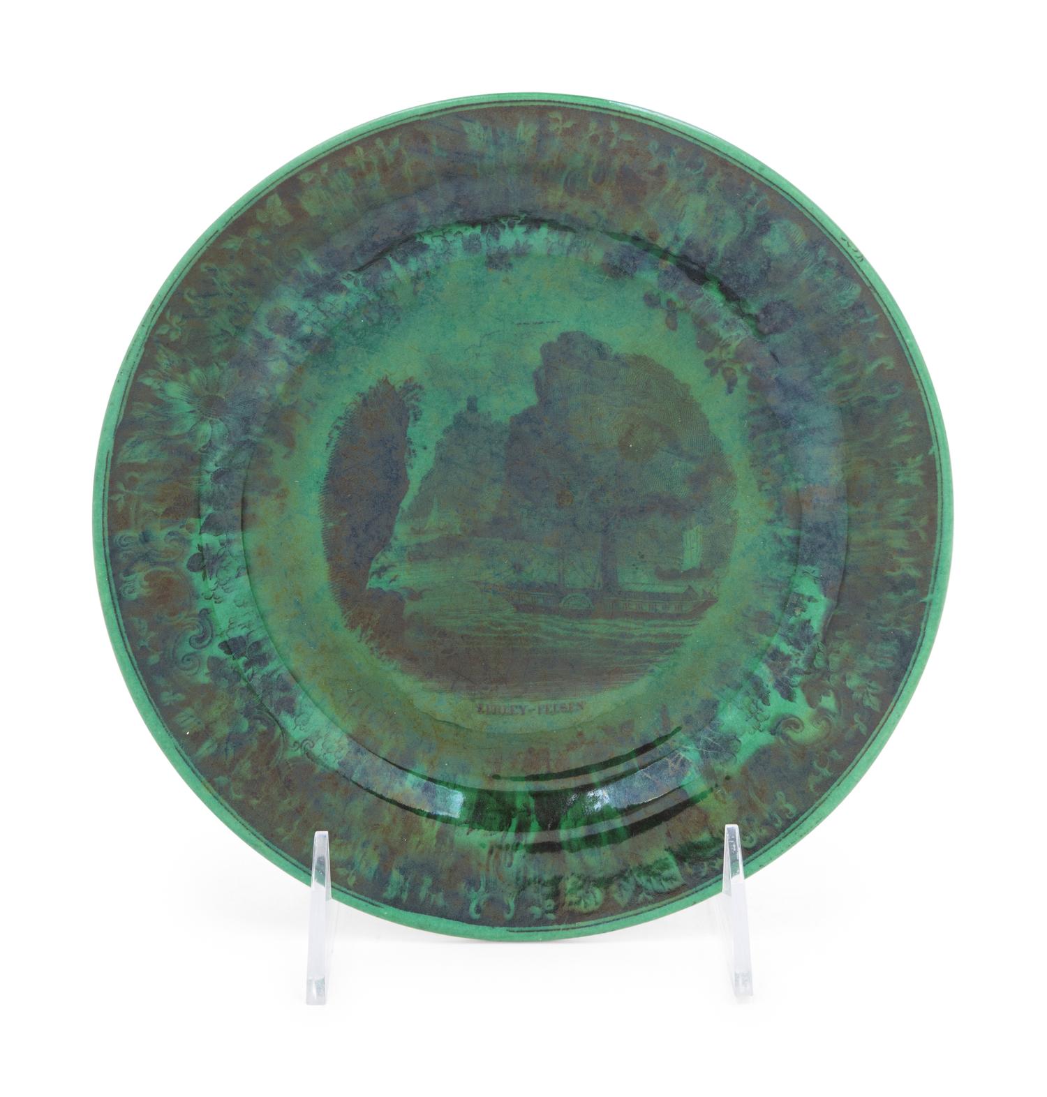 A Collection of French Yellow Ground Faience Transfer Wares