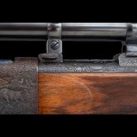 **Highly Embellished Walter Glaser Farquharson Action Rifle Deep Relief Engraved By Alvin A. White with Thomas Shelhamer Stock in .257 Roberts