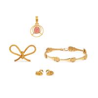 COLLECTION OF YELLOW GOLD JEWELRY