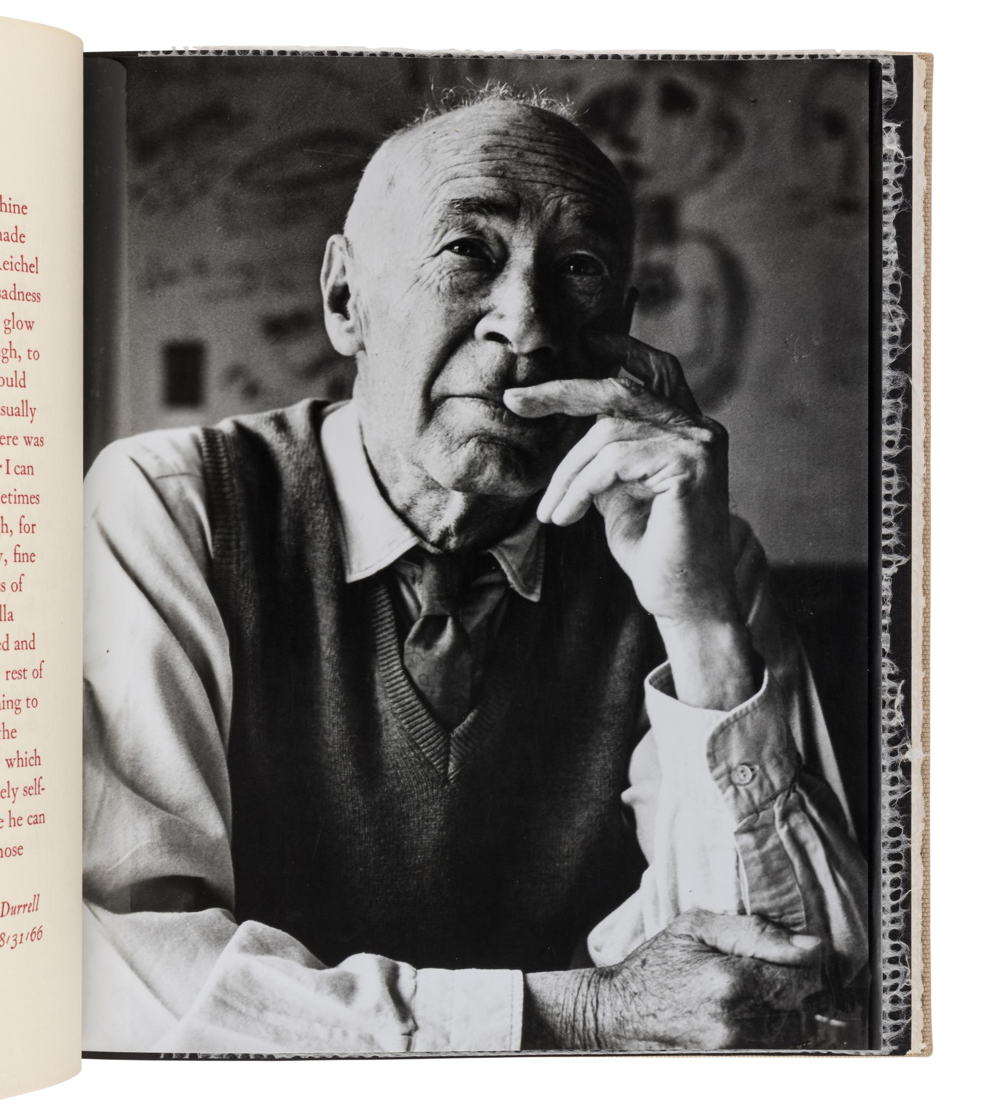 [LOUJON PRESS]. MILLER, Henry (1891-1980). Order and Chaos chez Hans Reichel . Karl Shapiro, foreword. Larence Durrell, introduction. [Tucson, AZ]: Loujon Press of New Orleans, 1966.
