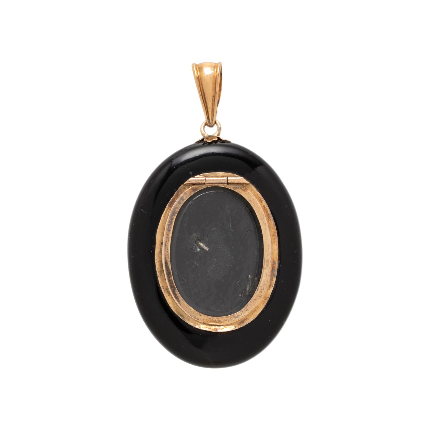 VICTORIAN, DIAMOND MOURNING PENDANT