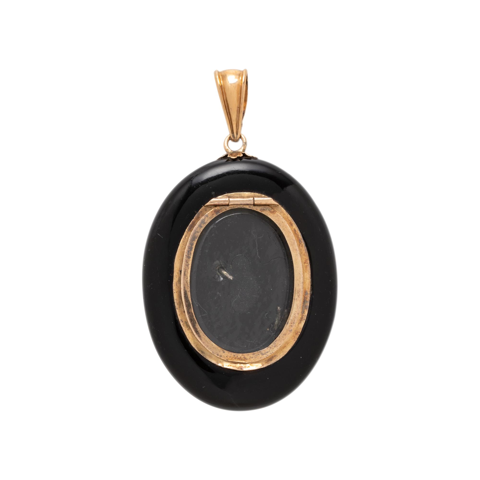 VICTORIAN, DIAMOND MOURNING PENDANT