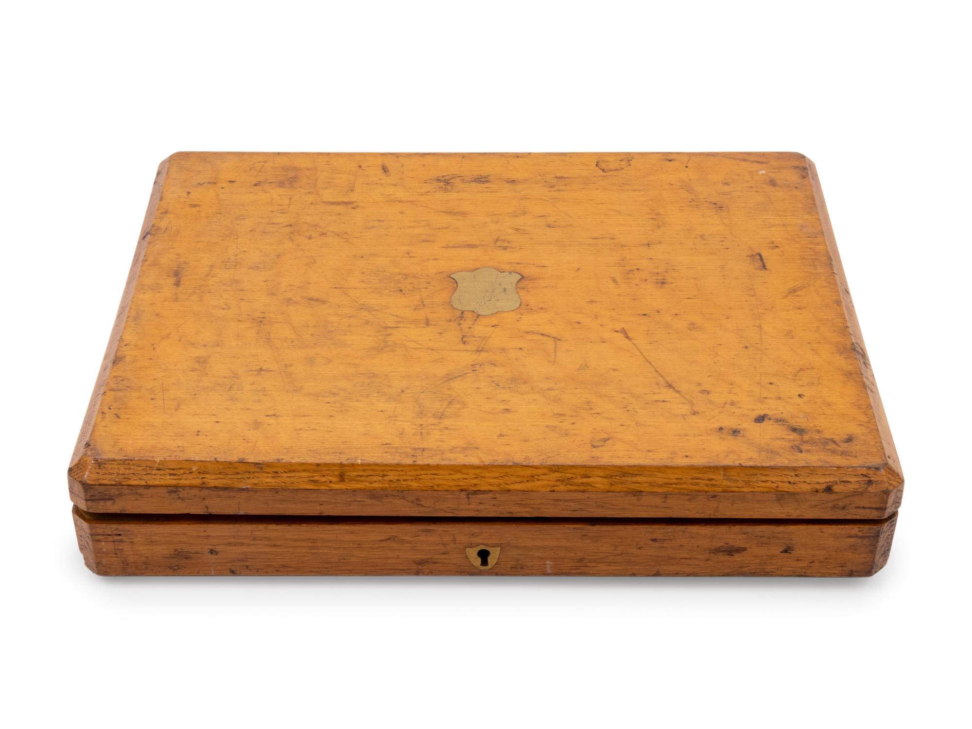 A Cased English Pewterware Fruit Service