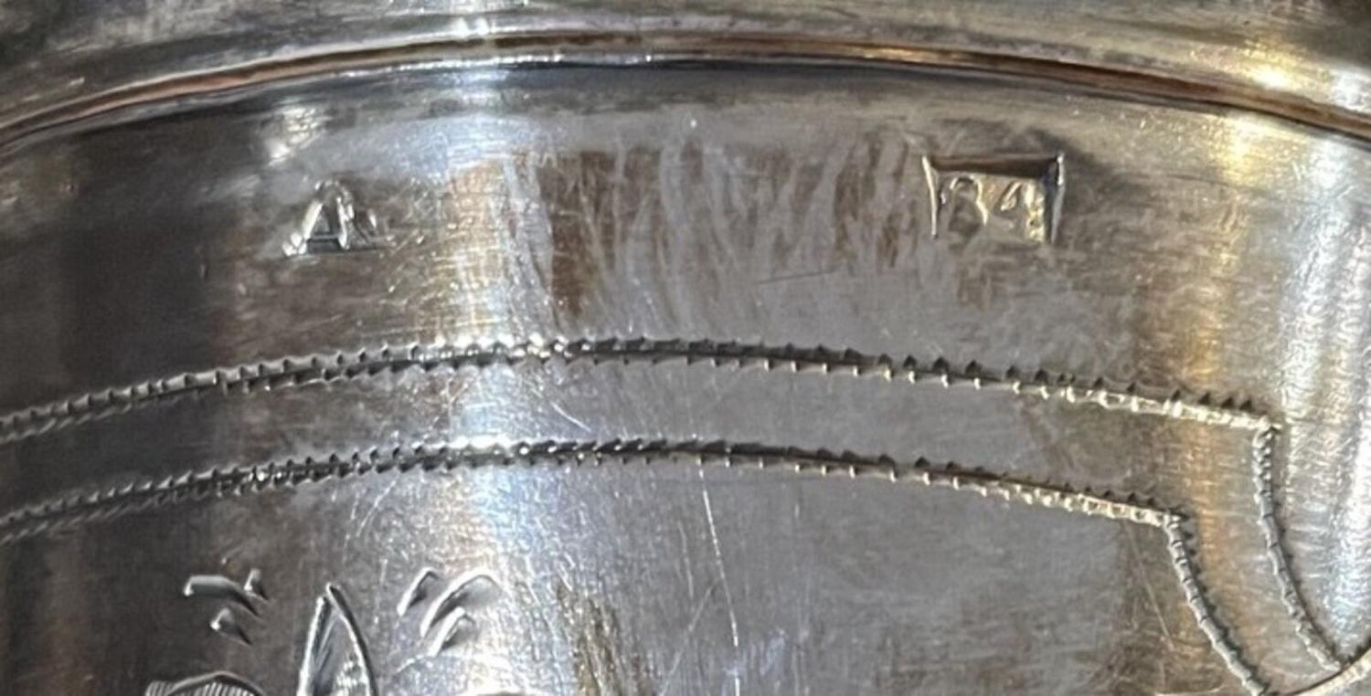 A Pair of Russian Silver Wine Cups