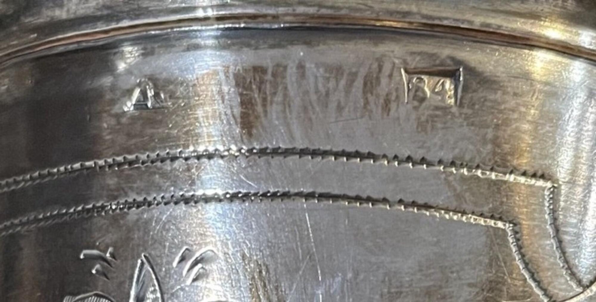 A Pair of Russian Silver Wine Cups