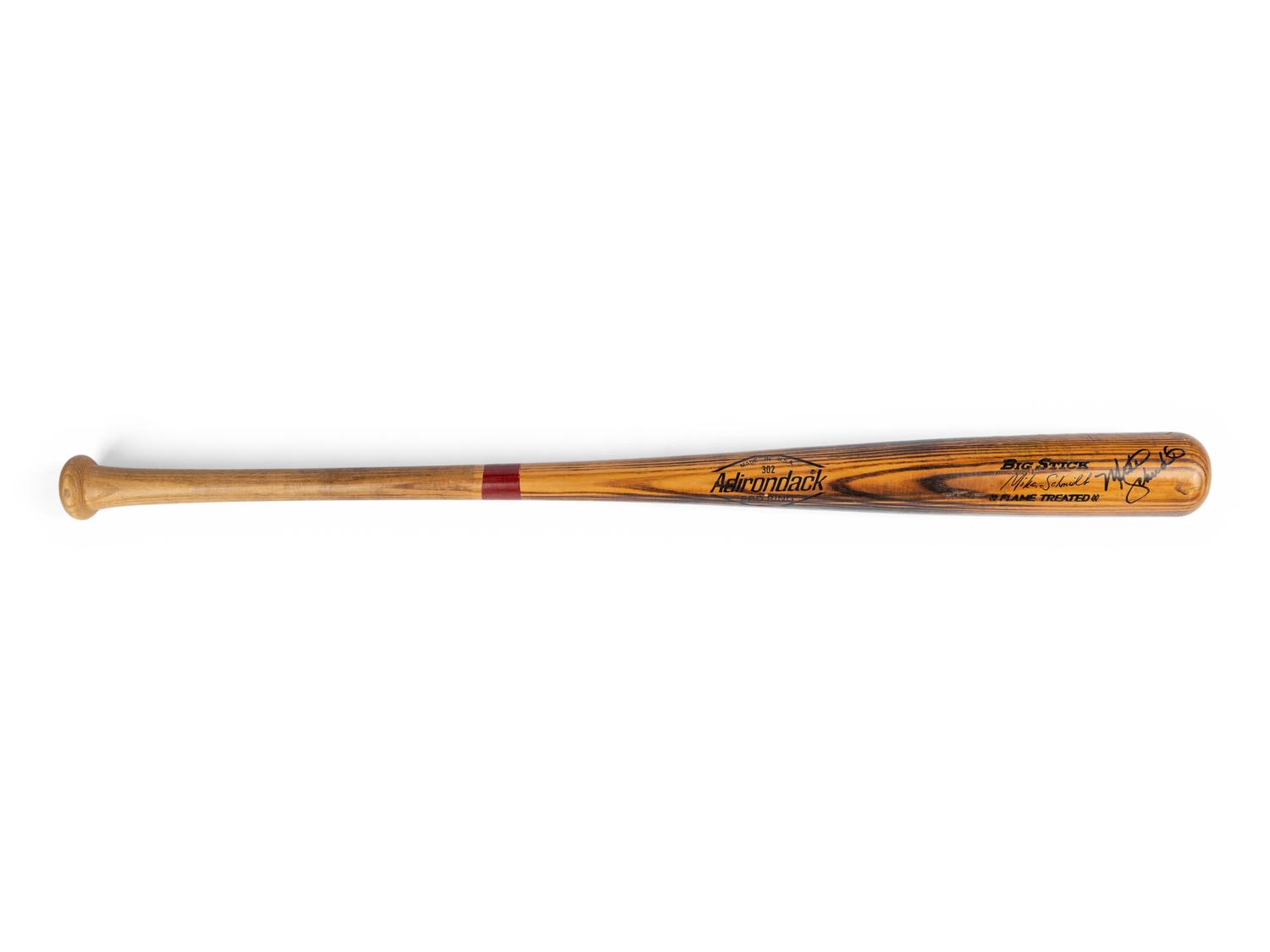 An Impressive Mike Schmidt 1982 Game Used and Signed Adirondack Bat (MEARS A9),