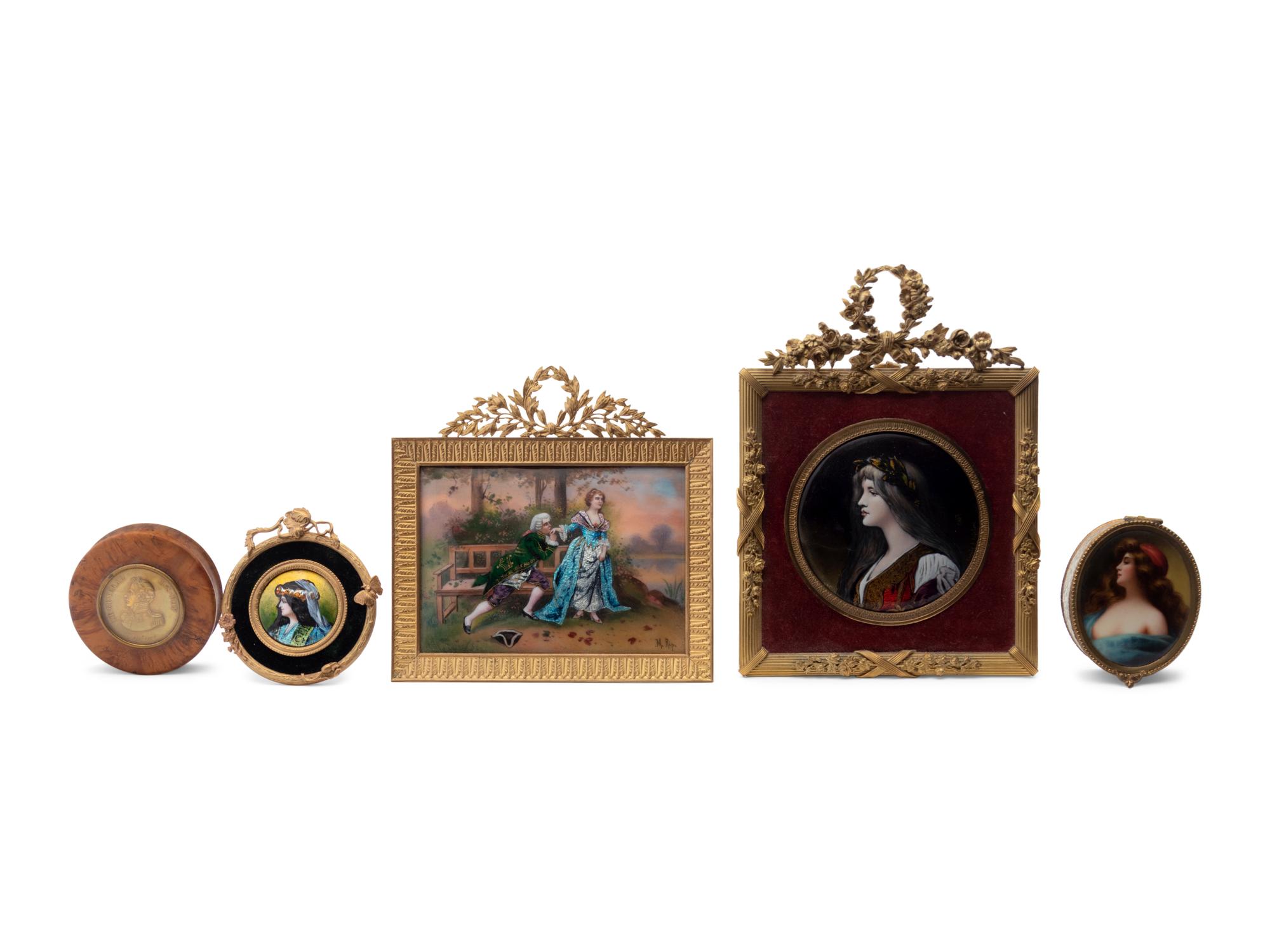 A Group of Continental Portrait Roundels and Panels