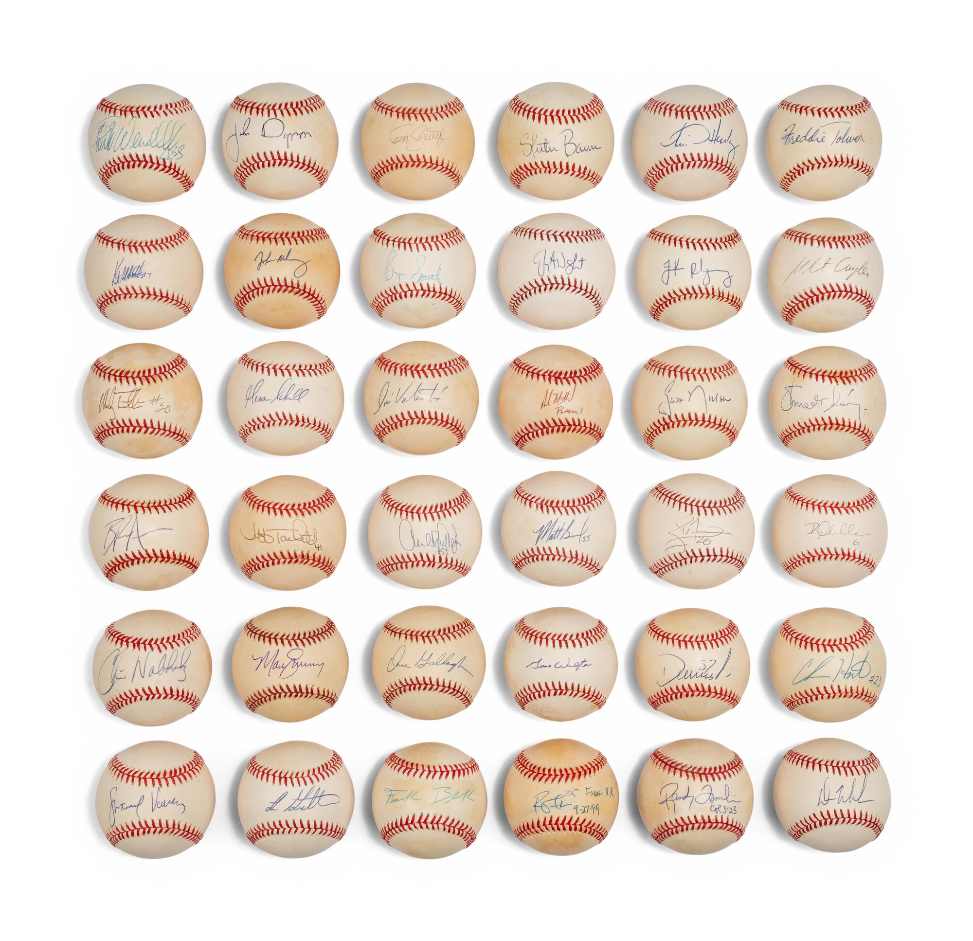 Bases Loaded Signed Autograph Baseball Group No. 43
