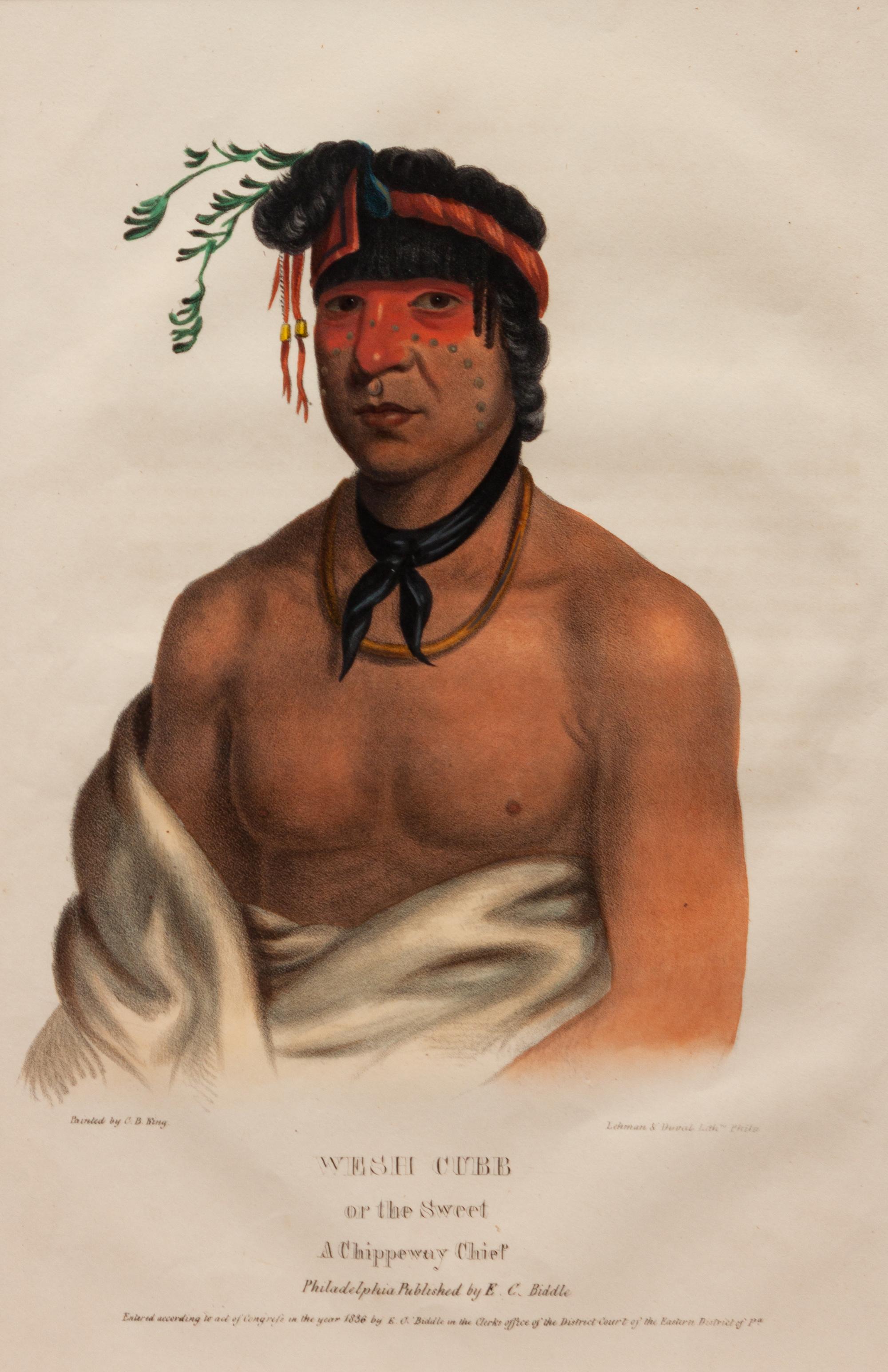 Nine Portraits, from Indian Tribes of North America , 1836-1838