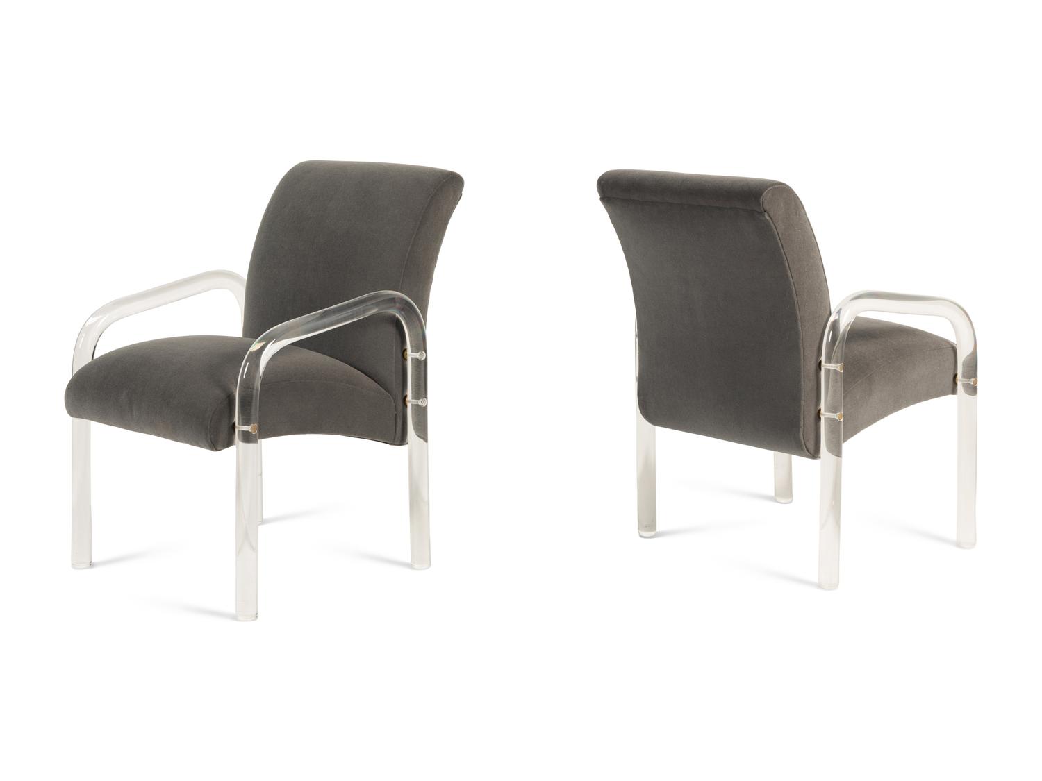 A Set of Four Contemporary Acrylic Armchairs