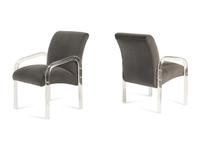 A Set of Four Contemporary Acrylic Armchairs