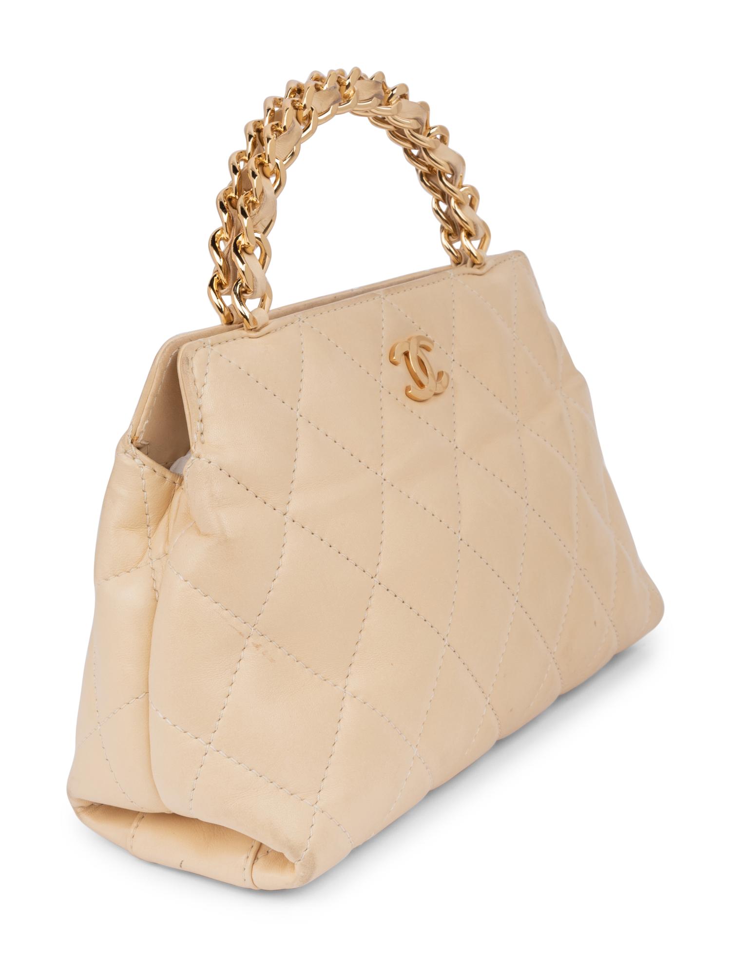 Chanel Cream Quilted Leather Handbag, 2004-05