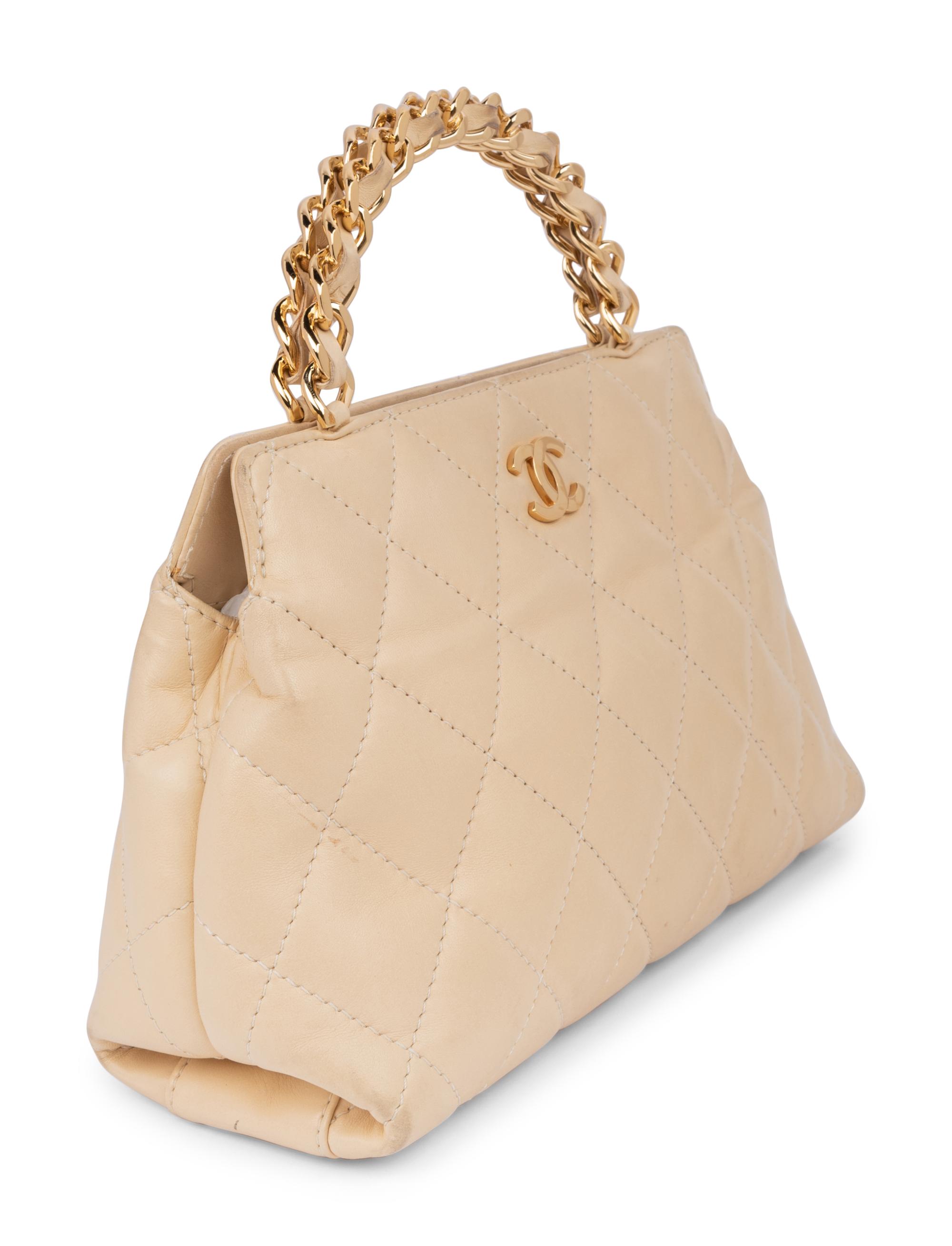 Chanel Cream Quilted Leather Handbag, 2004-05
