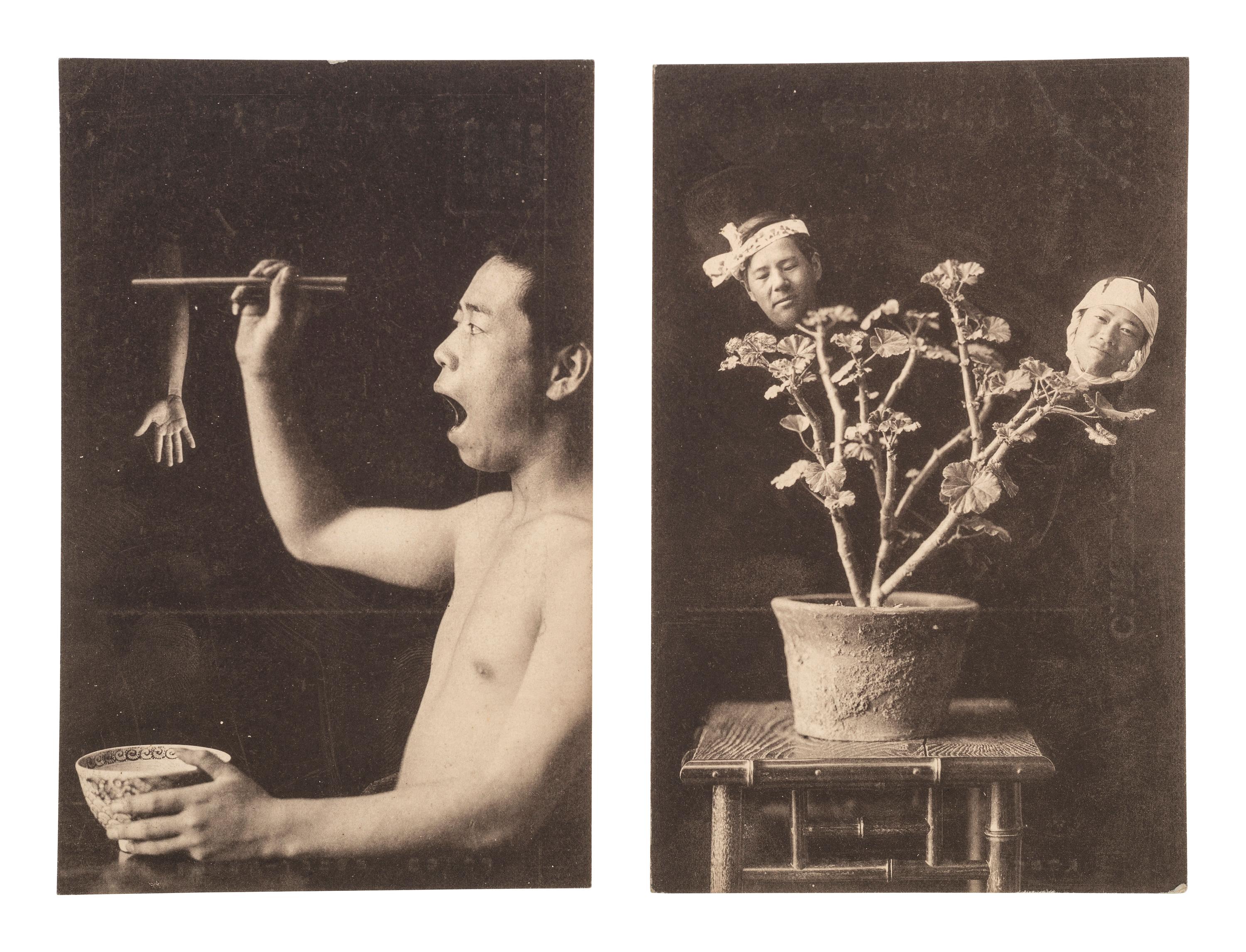 [EARLY PHOTOGRAPHY]. A group of 56 real photo postcards of performers and curious scenes and subjects from the United States and abroad, including: