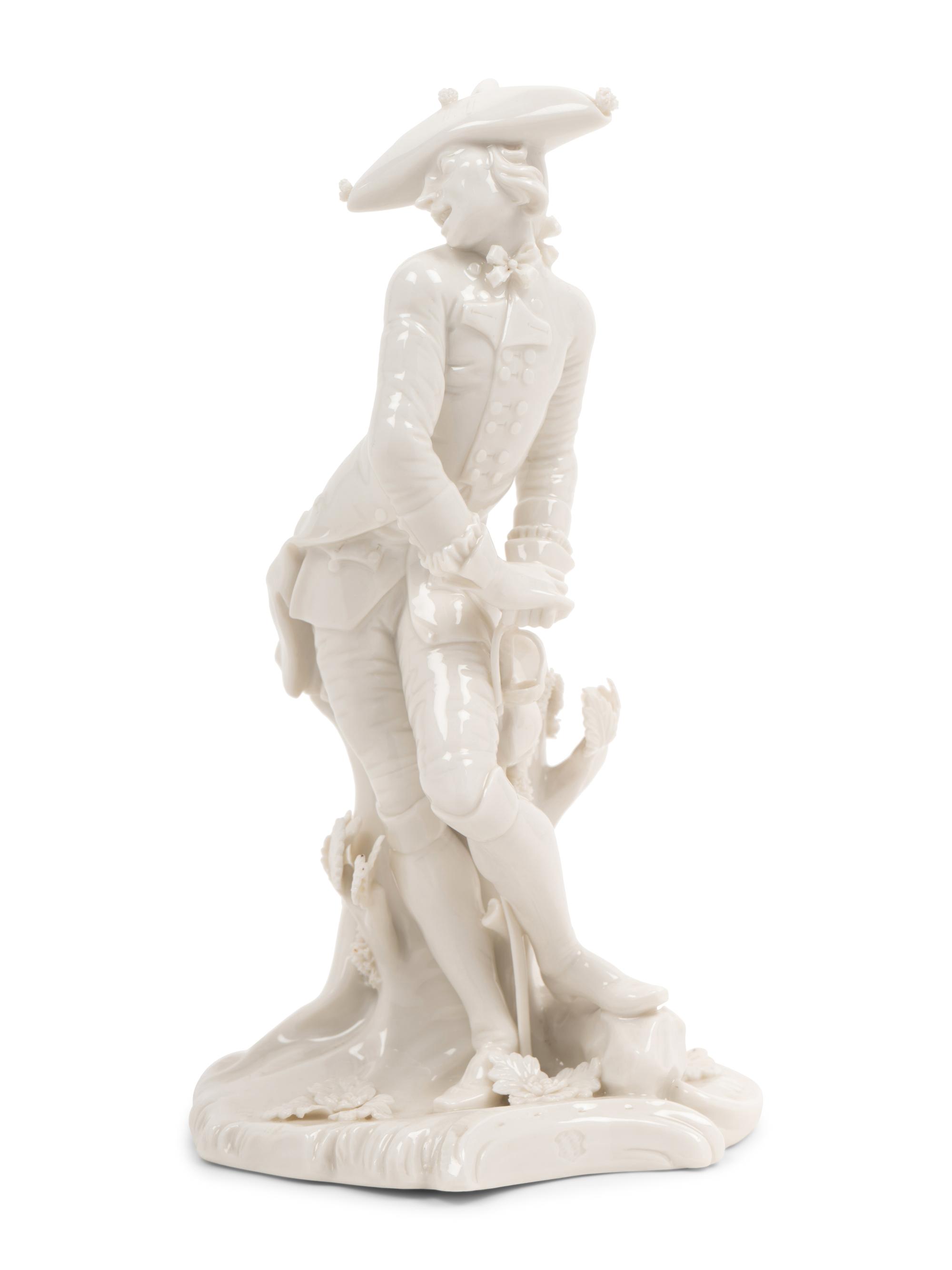 A Nymphenburg Porcelain Figure of a Man in a Tricorne Hat