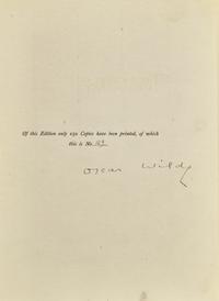 Wilde, Oscar. The Picture of Dorian Gray