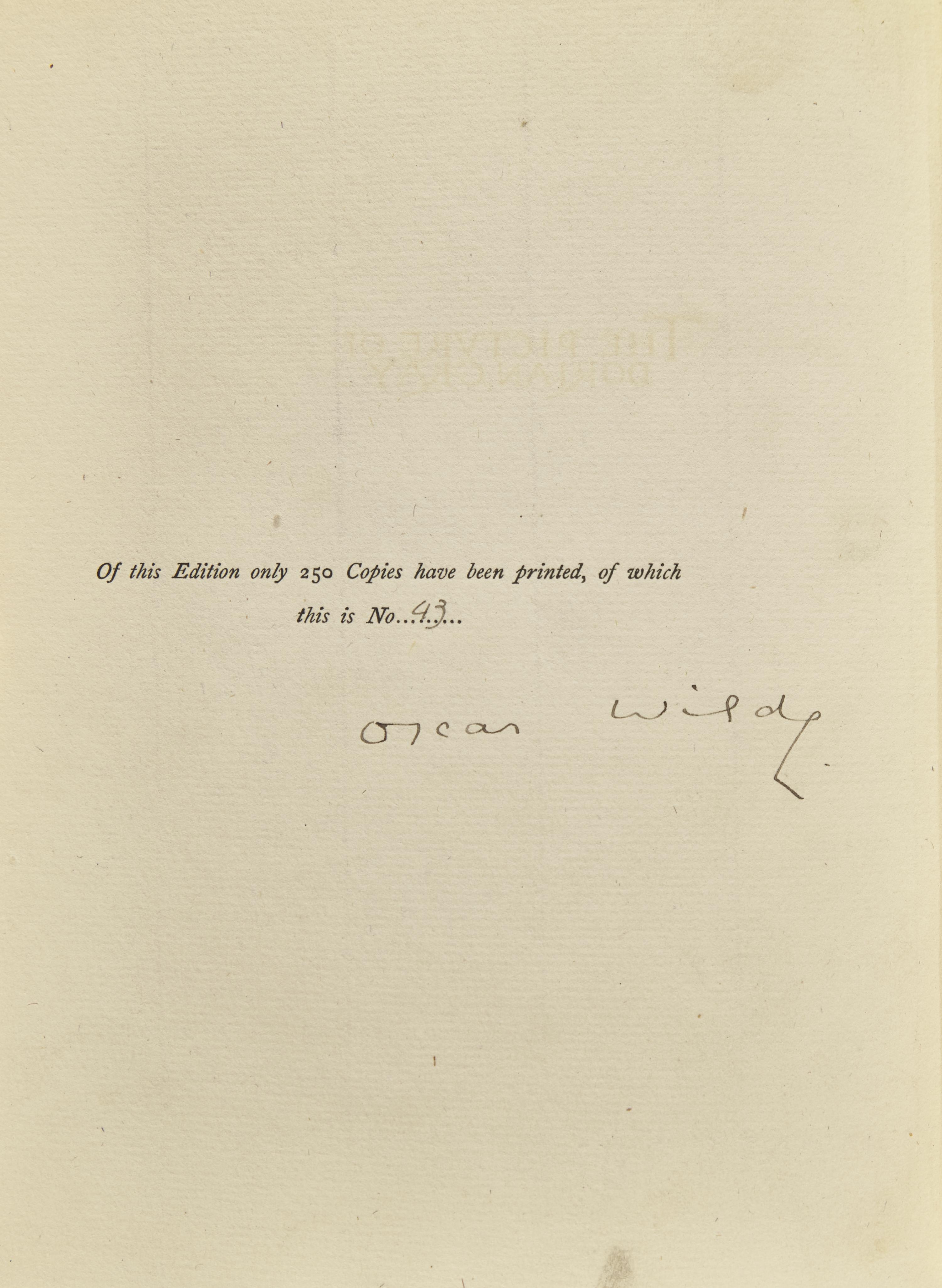 Wilde, Oscar. The Picture of Dorian Gray
