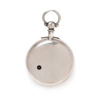 STERLING SILVER OPEN FACE POCKET WATCH