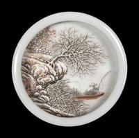 A Chinese Qianjiang Enameled Porcelain Brush Washer