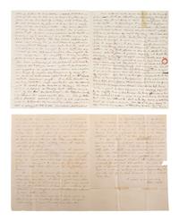 [AROOSTOOK WAR]. ALS written from Augusta, ME, February 1839. [ With: ] Additional ALS.