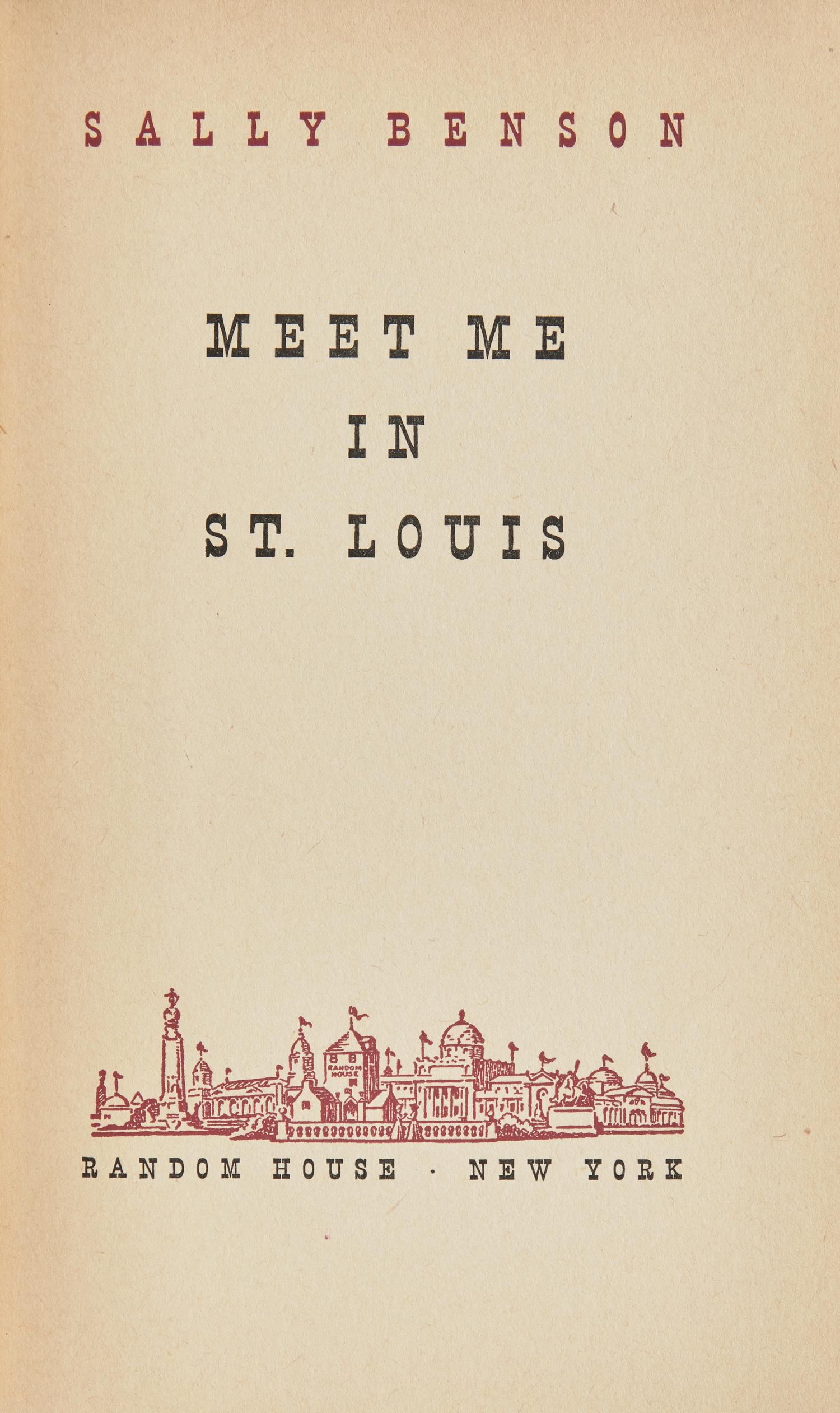 [Literature] Benson, Sally. Meet Me in St. Louis