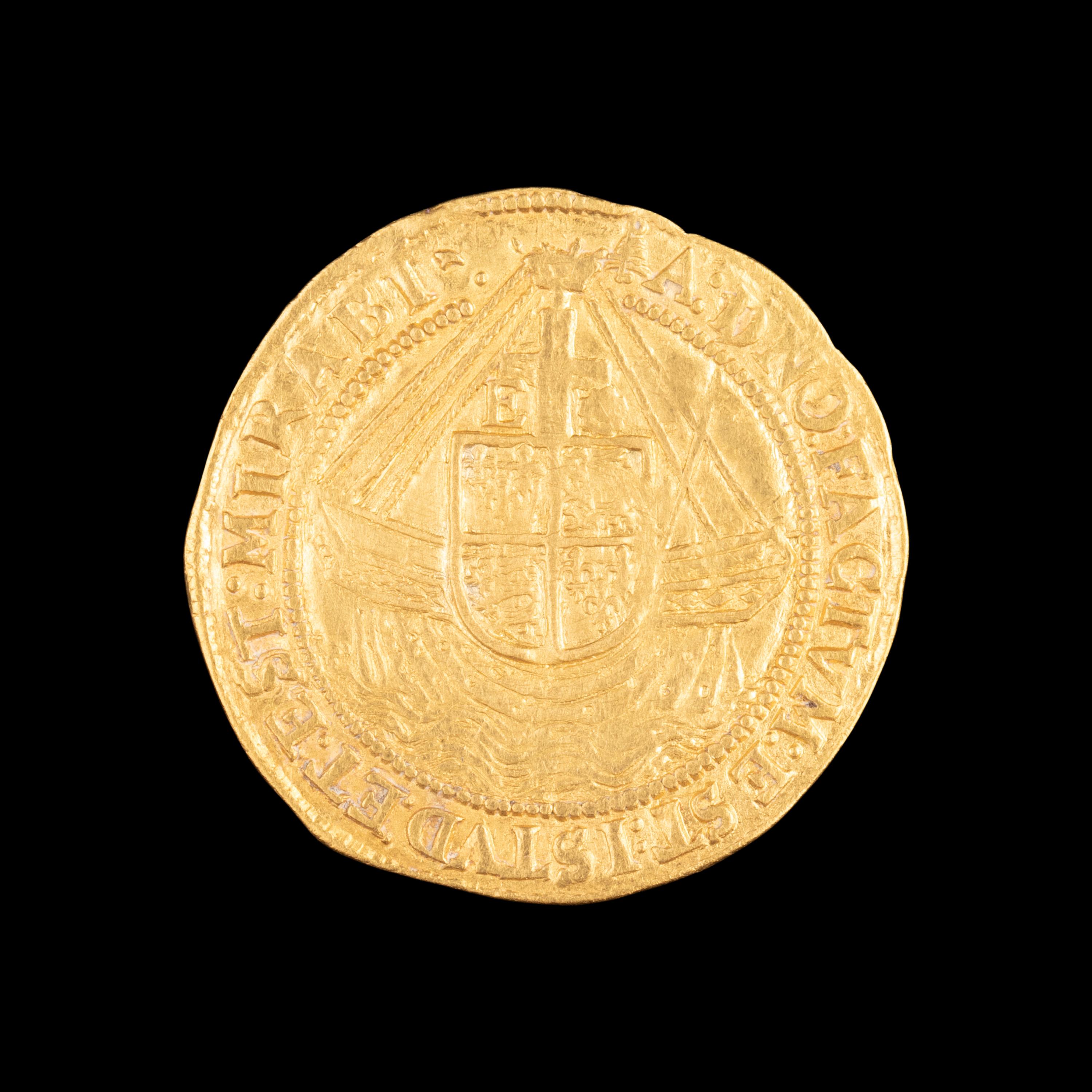 [GREAT BRITAIN] Elizabeth I Gold Angel ND; Sixth Issue (1582-1583)