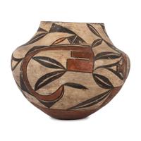 Acoma / Laguna Polychrome Painted Pottery Jar