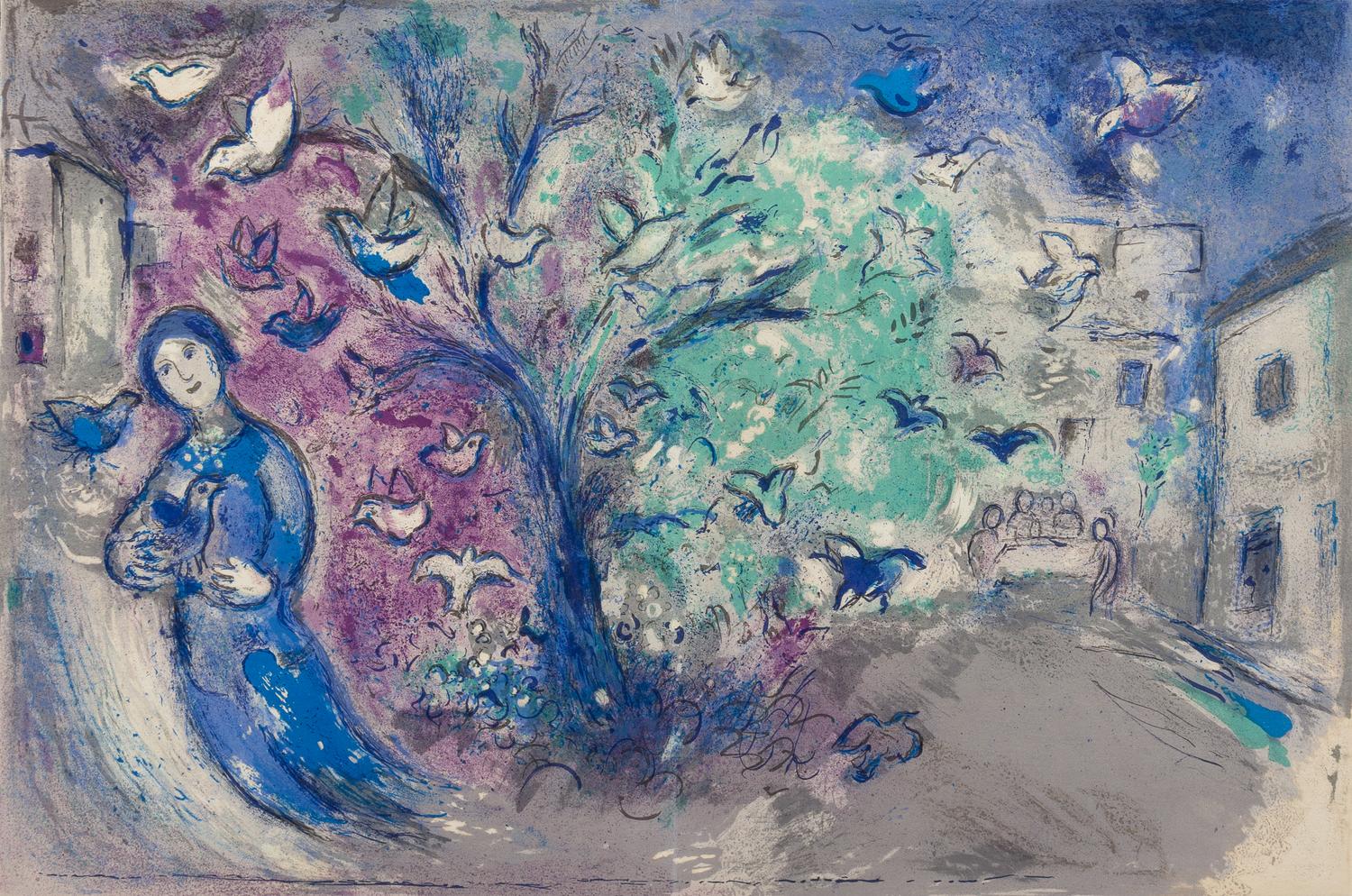 Marc Chagall, (French/Russian, 1887-1985), La Chasse aux Oiseaux (from Daphnis et Chloe), 1961