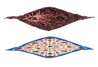 Four Hermès 90cm Pleated Silk Scarves
