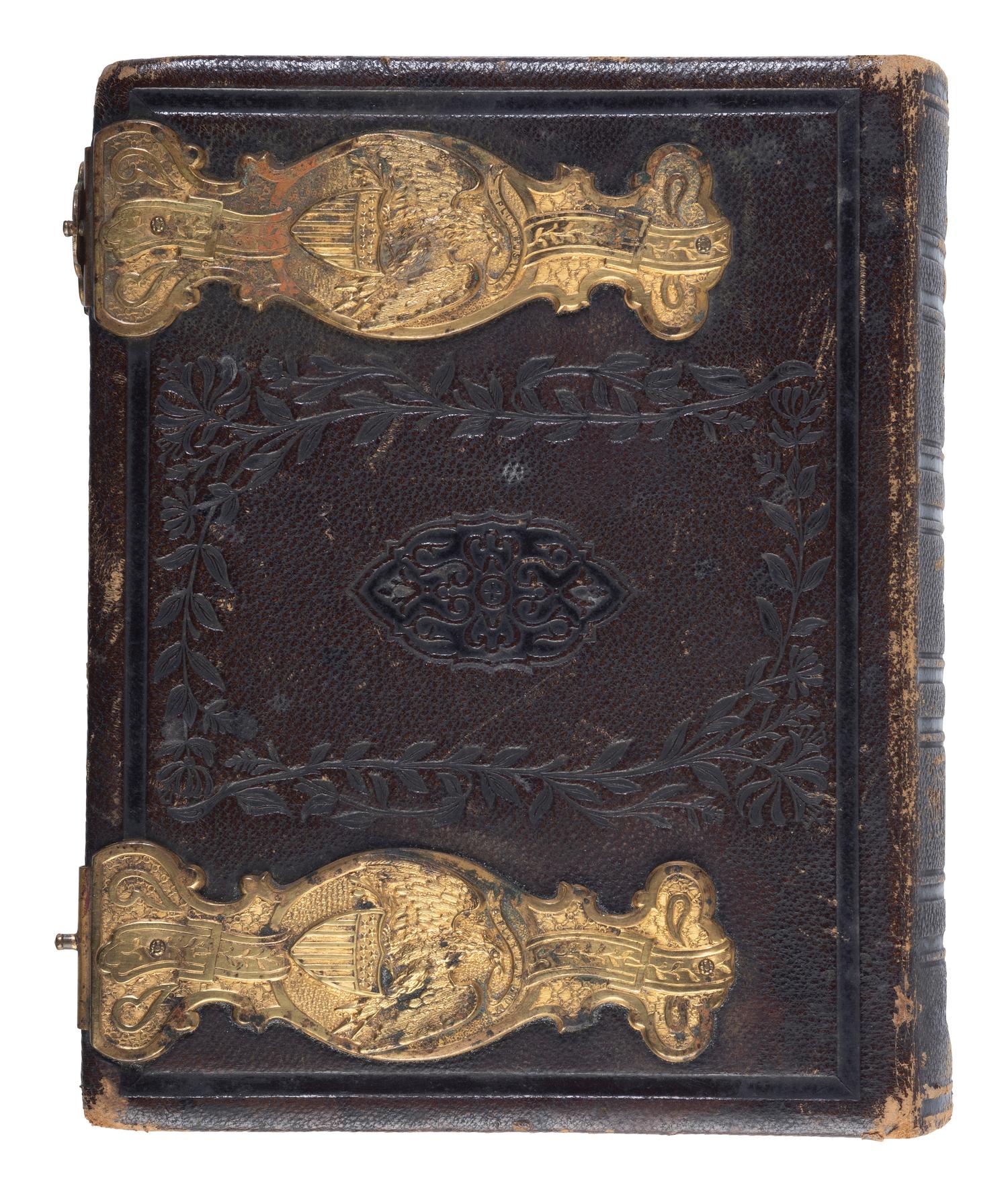 Patriotic album containing 24 engraved CDVs of Union generals. New York: Leavitt & Allen, 1862.