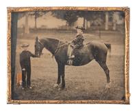 [EARLY PHOTOGRAPHY]. A group of 7 ambrotypes and tintypes of children, many posed with animals or objects, incl. children on horseback.