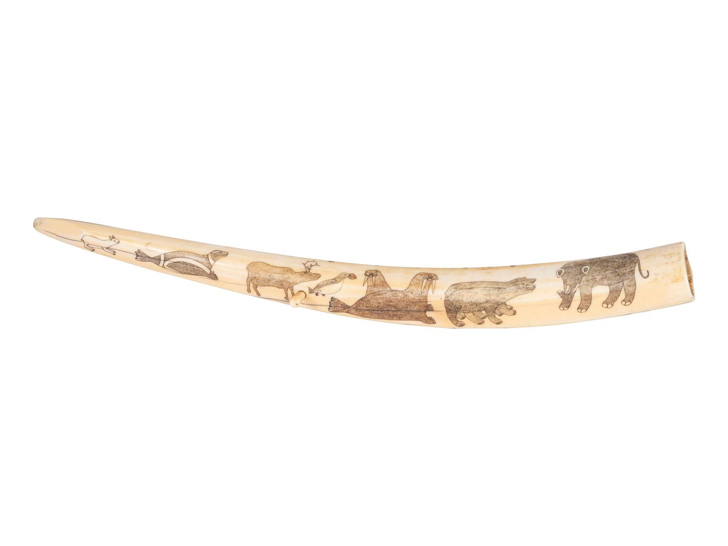 Iñupiat Decorated Cribbage Board
