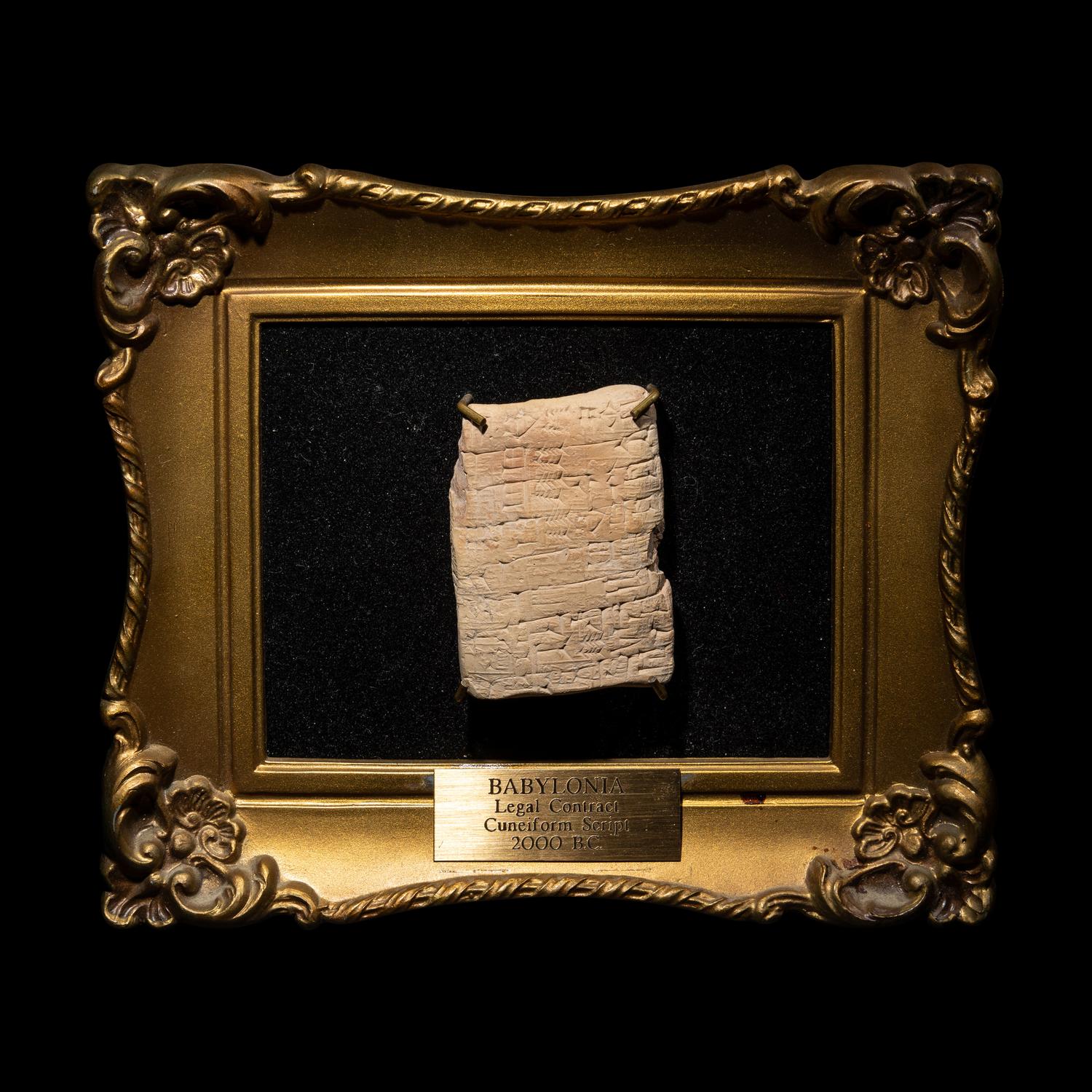 A Babylonian Clay Cuneiform Tablet