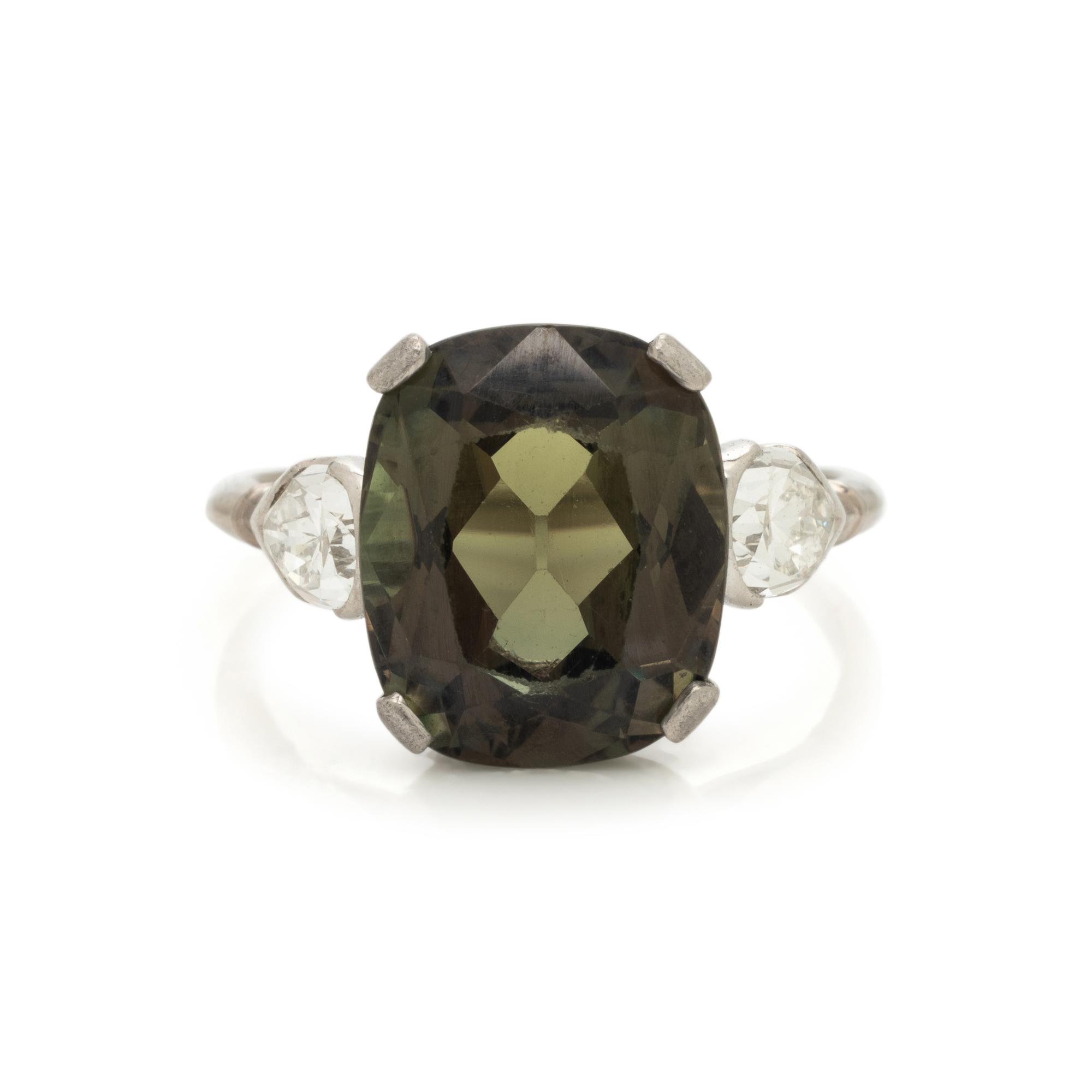 Alexandrite and Diamond Ring