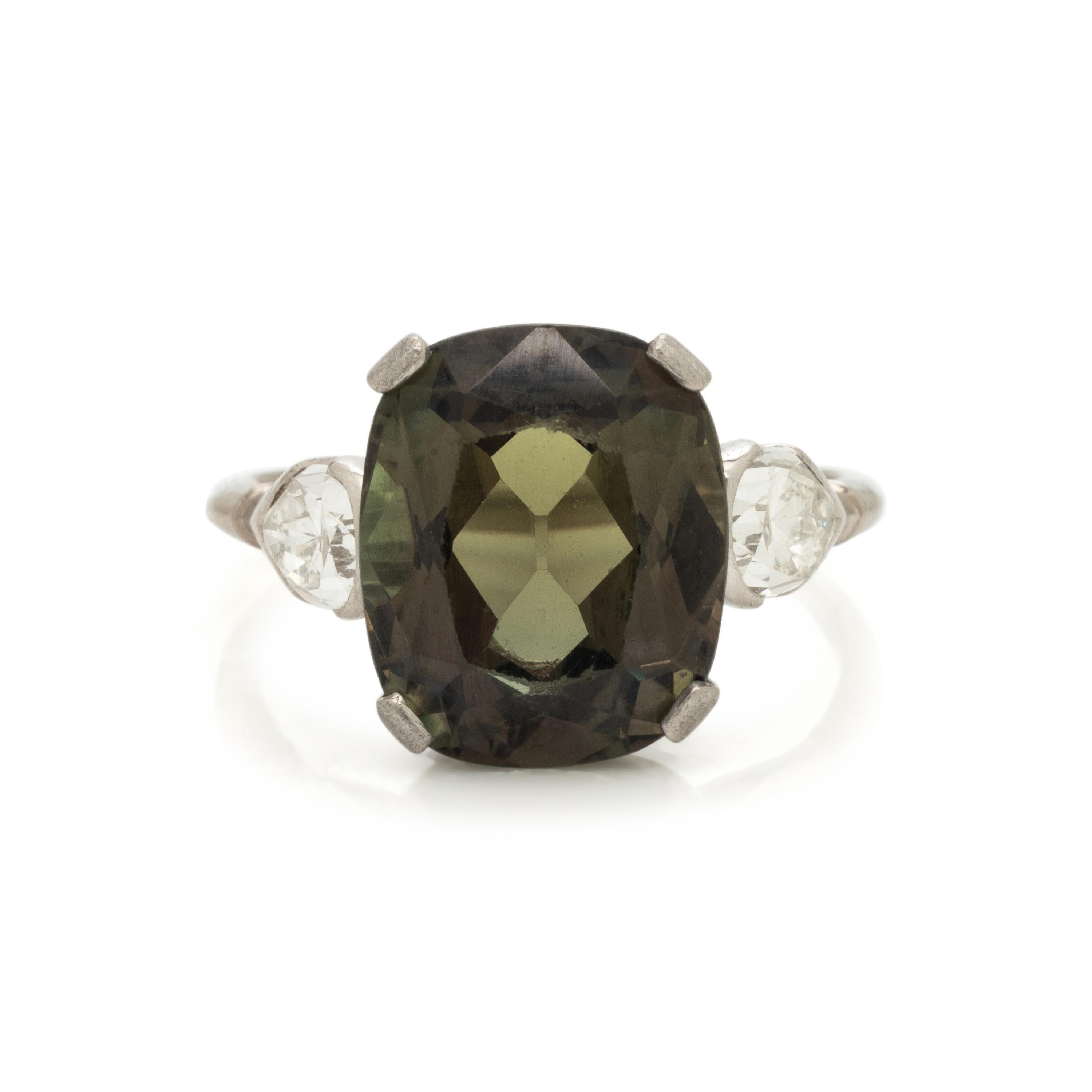 Alexandrite and Diamond Ring