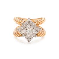 BICOLOR GOLD AND DIAMOND RING