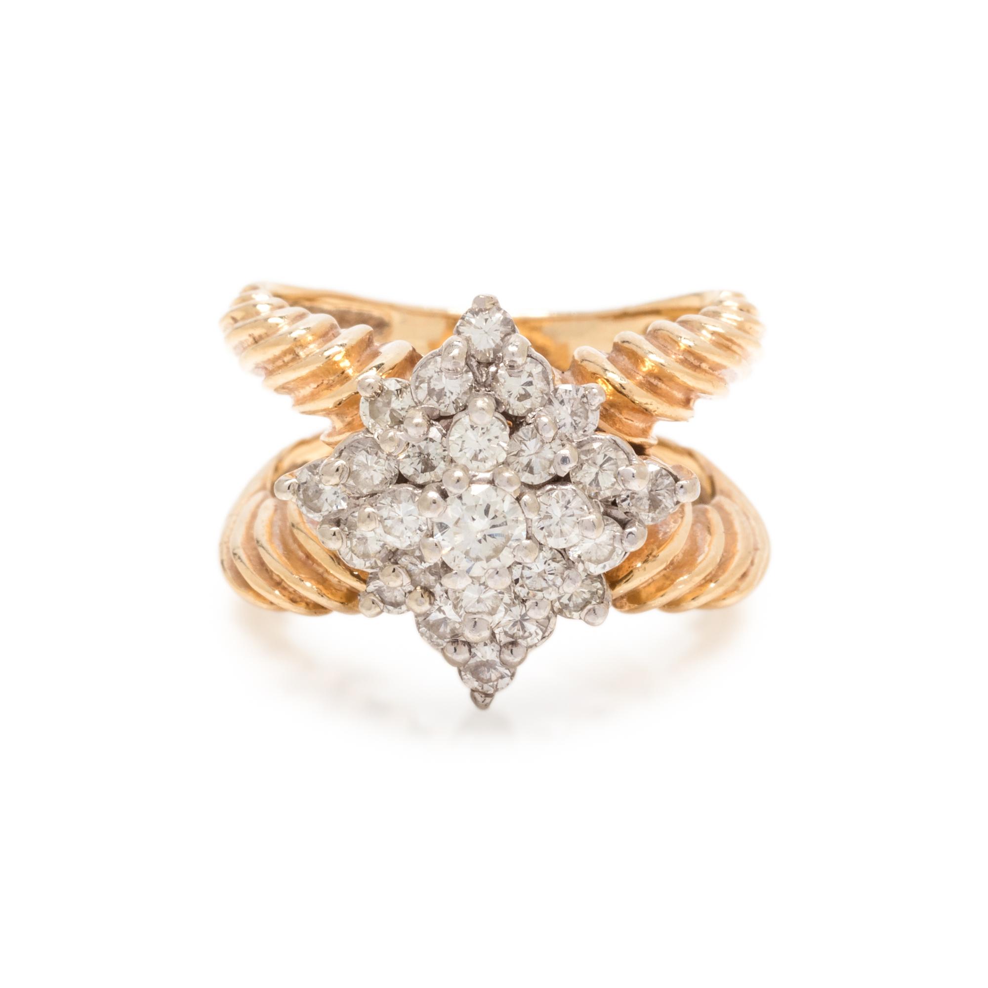 BICOLOR GOLD AND DIAMOND RING