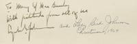 [Presidential] Johnson, Lyndon B. and Lady Bird Johnson. Group of Three Inscribed Photographs