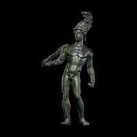 A Roman Bronze Mars Holding a Parazonium