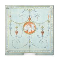 A Pair of Neoclassical Style Painted Wood Panels